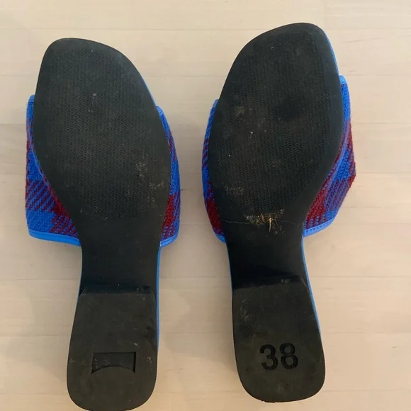 Camper Blue and Red Plaid Slides - Picture 3 of 6